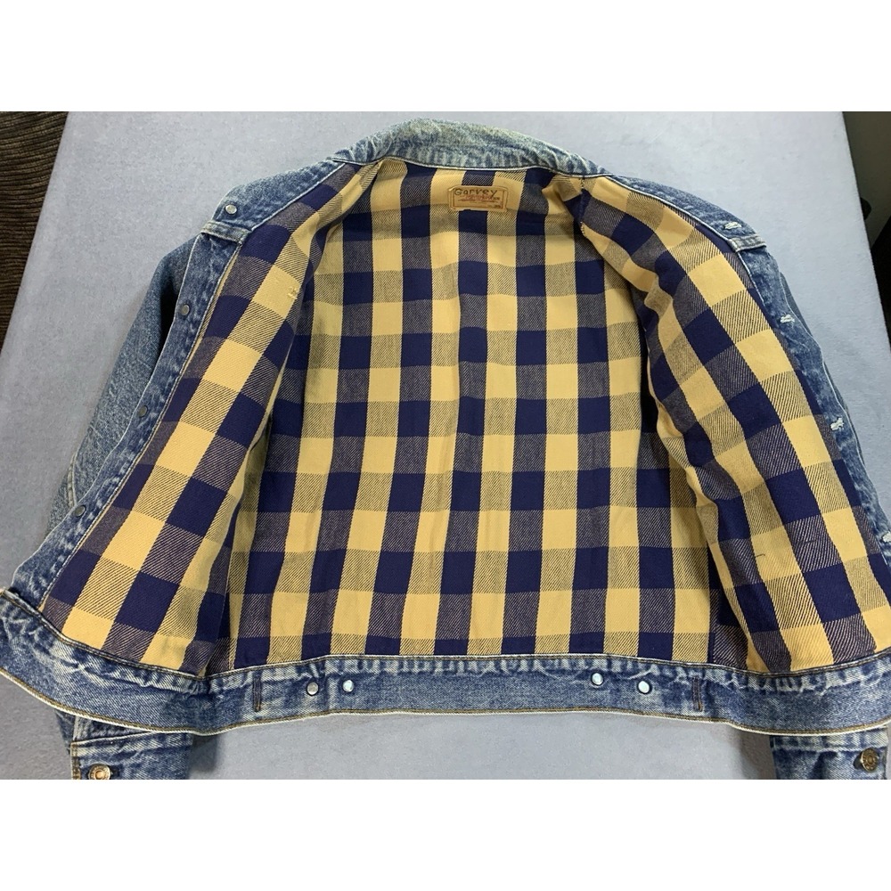Levi's vintage 70411 0824 Flannel Blanket Lined Denim Jacket Sz 38 USA Made - Picture 5 of 8